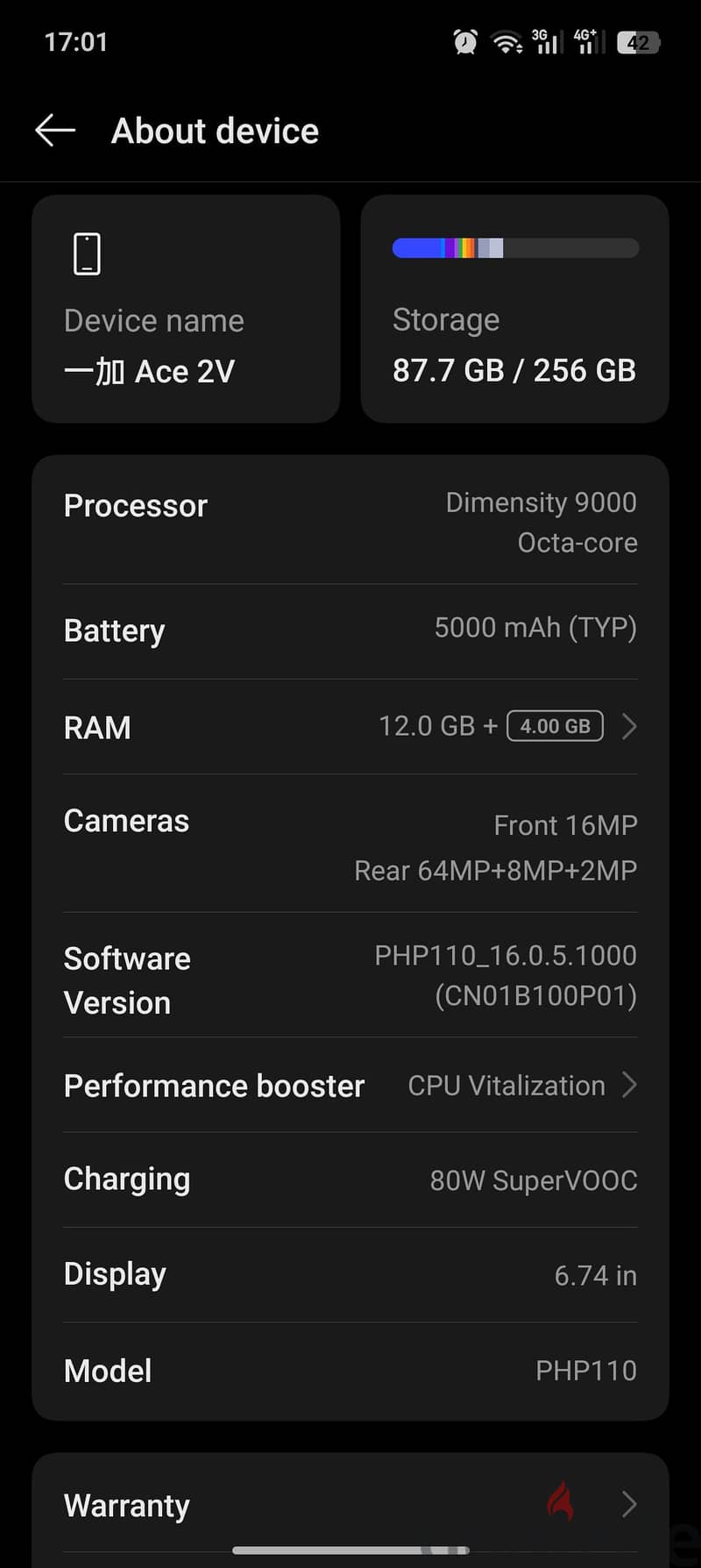 One Plus Ace 2V 8