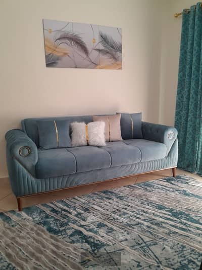 Furnished apartment for rent in Rawdat Zayed Compound, area 70 meters, fully furnished and air-conditioned, next to all services and very close to all roads and axes, minutes from Hyper One