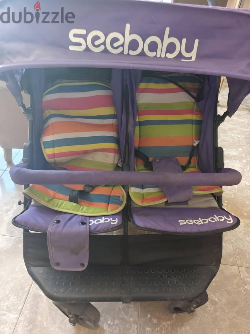 twin stroller used like new 1