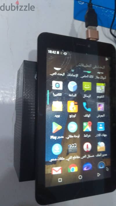 تابلت iku T2علبه وماوس وكونفرته خطين شرخ فى الباغه الخارجيه