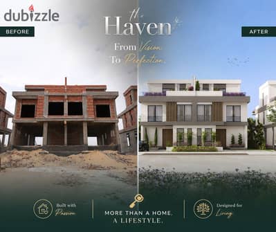 توين هاوس 240 متر بحديقة للبيع في الحزام الاخضر الشيخ زايد  في موقع مميز مقدم 30% خصم عند دفع الكاش