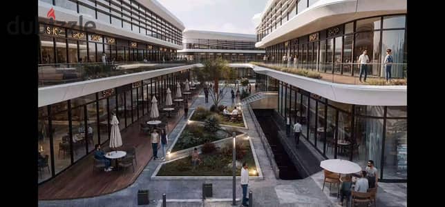 For sale shop, first floor directly on the plaza, distinguished area of 35 meters inside Seven Complex in October Gardens with the lowest down payment and longest repayment period.