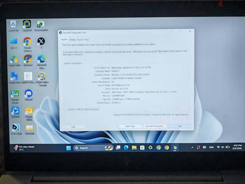 Hp Laptop Elite Book 2