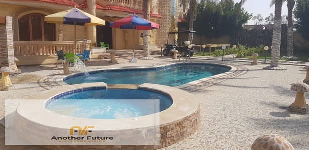 Fully furnished villa with a swimming pool for sale in 6th of October City, on the Alexandria Desert Road.