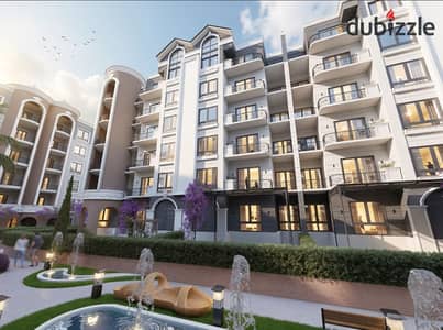 3-bedroom apartment in LA COURBE compound, New Korba, in October Gardens, directly on the Wahat Road, in front of MSA University.