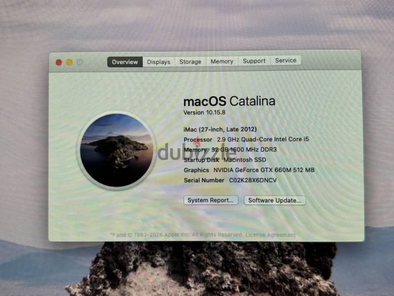 MacOS Catalina 27 inch late 2012 1