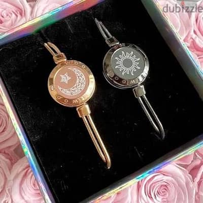 Couples sun and moon bracelets اسوره المسافات