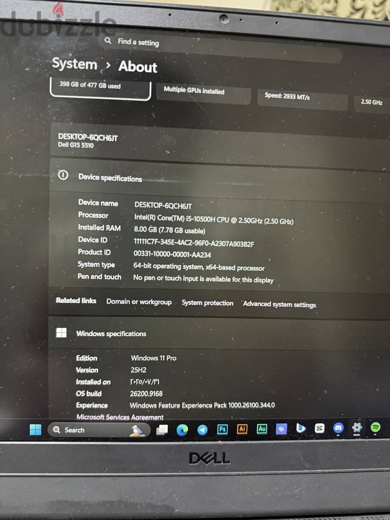 Dell G15 5510 6