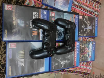 PS4 pro + 7 games + 2 controllers