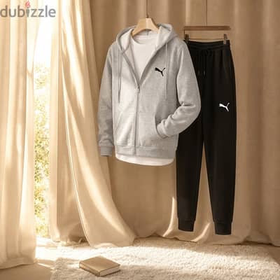 ترنج قطعتين سوستة ضد الوبرة والانكماش - Men Sportswear Tracksuit