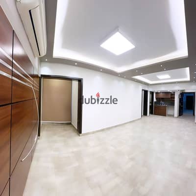 Office headquarters for rent with air conditioning on Al-Nasr Main Street, 120m, licensed administrative in an administrative tower for companies only