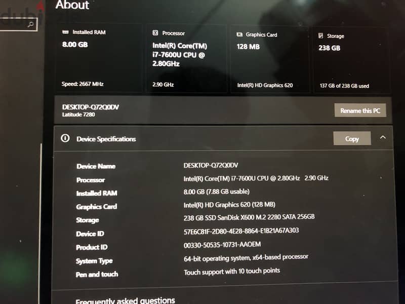 Dell latitude 7280 11