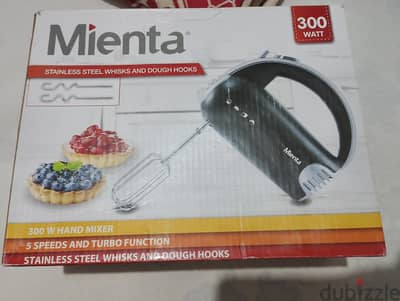 Mienta stainless steel whisks and dough hooks New