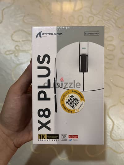 ماوس Attack Shark X8 Plus جديد متبرشم - سنسور PAW3395 Pro