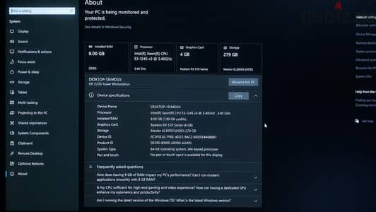 HP Z230 | Xeon E3-1245 v3 + RX 570 4GB + 8GB RAM