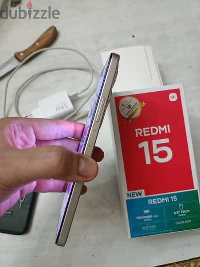 Xiaomi redmi 15 - بالعلبه ومشتملاته استعمال شهر
