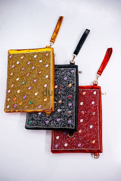Glitter clutches