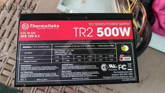 باور سبلاي Thermaltake TR2 500W بحالة جيدة