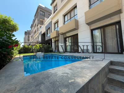 A prime fully finished ground-floor duplex with a private garden and private swimming pool in Trio Gardens, New Cairo