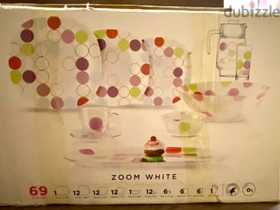 ‎ طقم سفرة Luminarc Zoom White – 69 قطعة