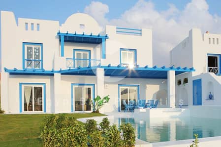 Fully furnished Pool view Ready to move chalet for sale in Mountain view Ras Elhekma North coast