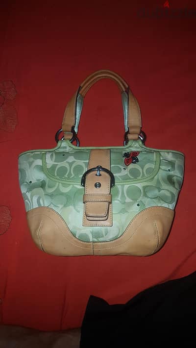 Coach Green Optic Signature Ladybug Soho Bag