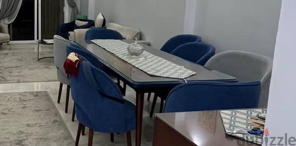 سفره استعمال بسيط لعروسه  ، خشب زان 6 كراسي