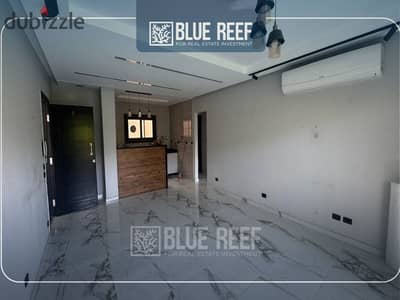 Fully finished ground-floor apartment with a garden for sale in Taj City – Ready to move.