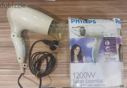 مجفف شعر فيليبس أصلي 1200 واط بالعلبة الأصلية - Philips Salon Essentia
