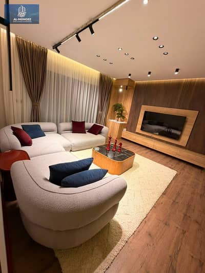 Furnished apartment in B15, 137 square meters, 3 bedrooms, 2 bathrooms (one master bathroom), first occupancy, wide garden view, special finishes