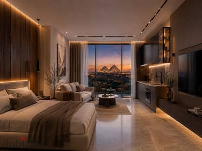 Hotel investment opportunity from the first day of receipt | 40m furnished studio in Triumph Pyramids in front of the pyramids