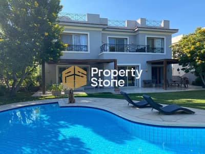 Villa for Rent in Katameya Heights | Direct Golf View | Fully Finished with ACs | Fully Furnished | Private Swimming Pool | Large Private Garden