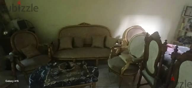 لقطة! صالون مدهب دهبي راقي جداً بسعر ممتاز