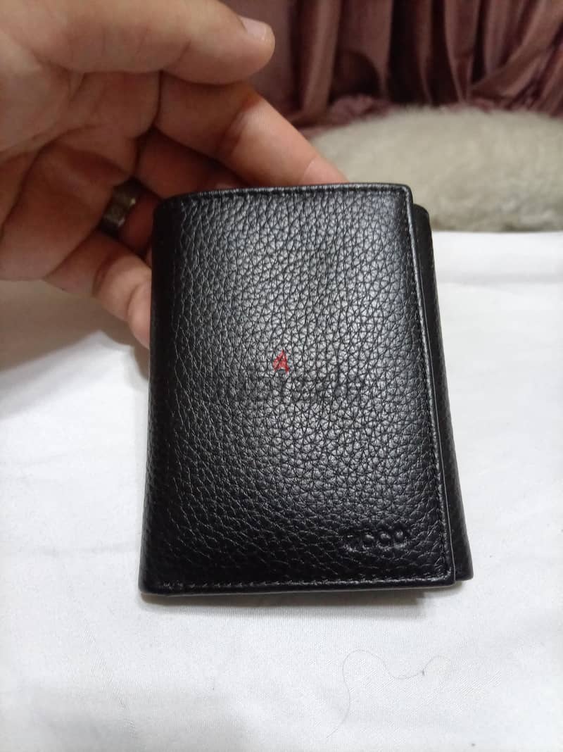 ECCO Essential Tri Fold Wallet – Black – RFID – New 4