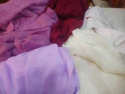 اقمشه ستائر كريب شيفون الوان متنوعه /واربطه ستائر كلاسيك كافيه