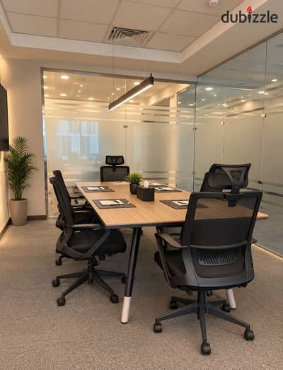 مكتب ادارى للايجار في كابيتال بيزنس بارك - الشيخ زايد مساحه 130 متر كامل التشطيب بالتكيفات office for rent in capital business park - elsheikh zayed