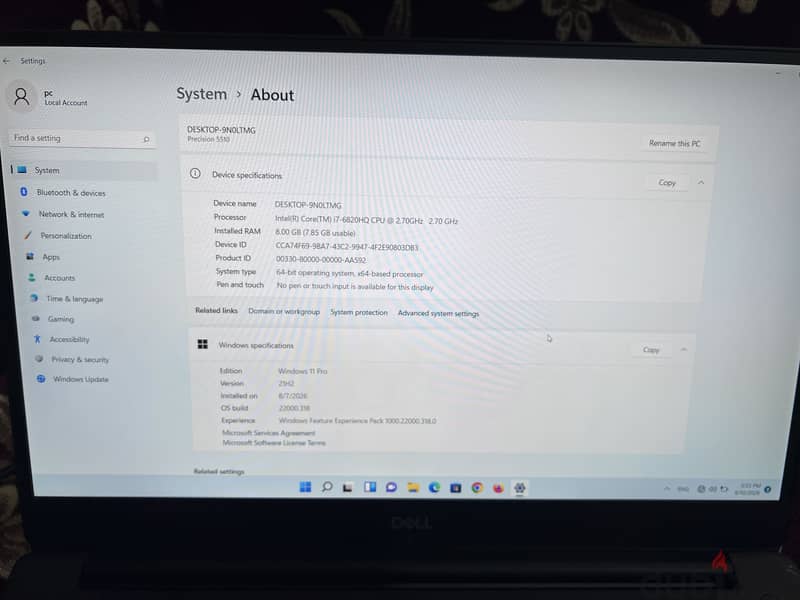 Dell Precision 5510 11