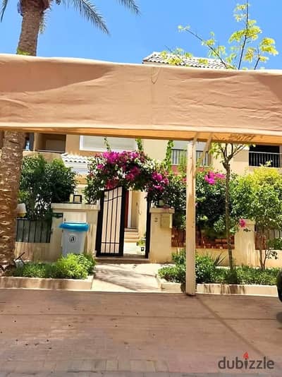 Villa for sale—ready for immediate handover—in a prime, strategic location within the fully serviced Sarai compound in New Cairo, featuring a view of