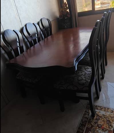 ترابيزه سفره 6 كراسي  خشب زان احمر