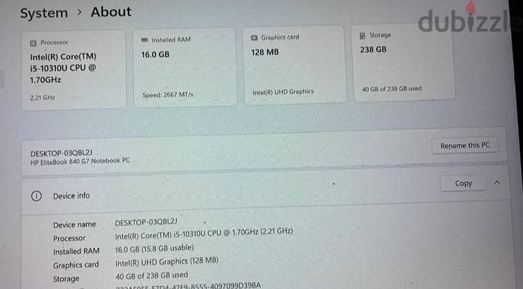 Hp elitebook 840 G7 3