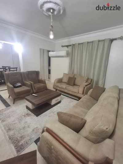 Furnished apartment for daily rent in Sheraton Airport residences 130 meters fourth floor facade 2 elevators two bedrooms and two-piece reception near Cairo International Airport and Nasr City and Heliopolis