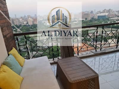 شقة مفروشة بشارع محيى الدين أبو العز الرئيسى تطل على نادى الصيد للإيجار 3500 جنيه اليوم