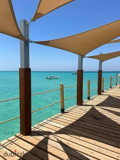52m² chalet for sale at Ladera Red Sea (Ras Sedr), directly on the waterfront. Available via a 10-year installment