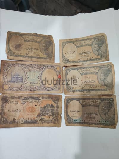 4ورقات فئت خمس قروش و2فئت عشره قروش اصدار عام 1940