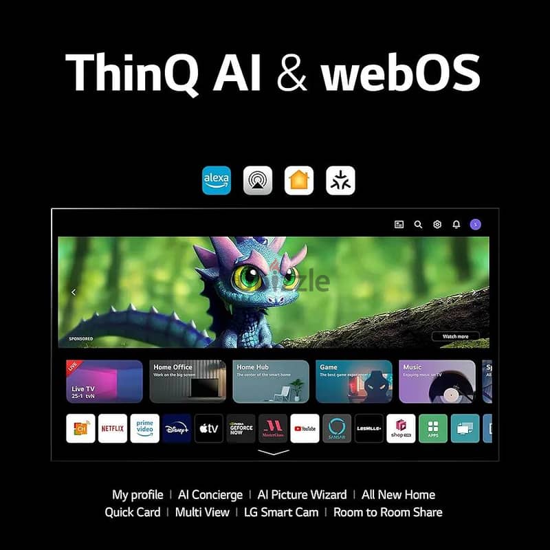 LG OLED evo 77 Inch C2 Series | WebOS | AI | ThinQ - شاشه 1