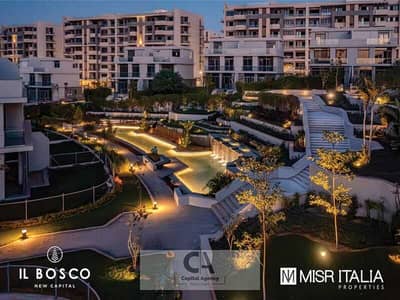 Apartment for sale in El Bosco Compound in the new capital Ready To Move 5% down payment, and installments over 10 years with Misr Italia - El Bos