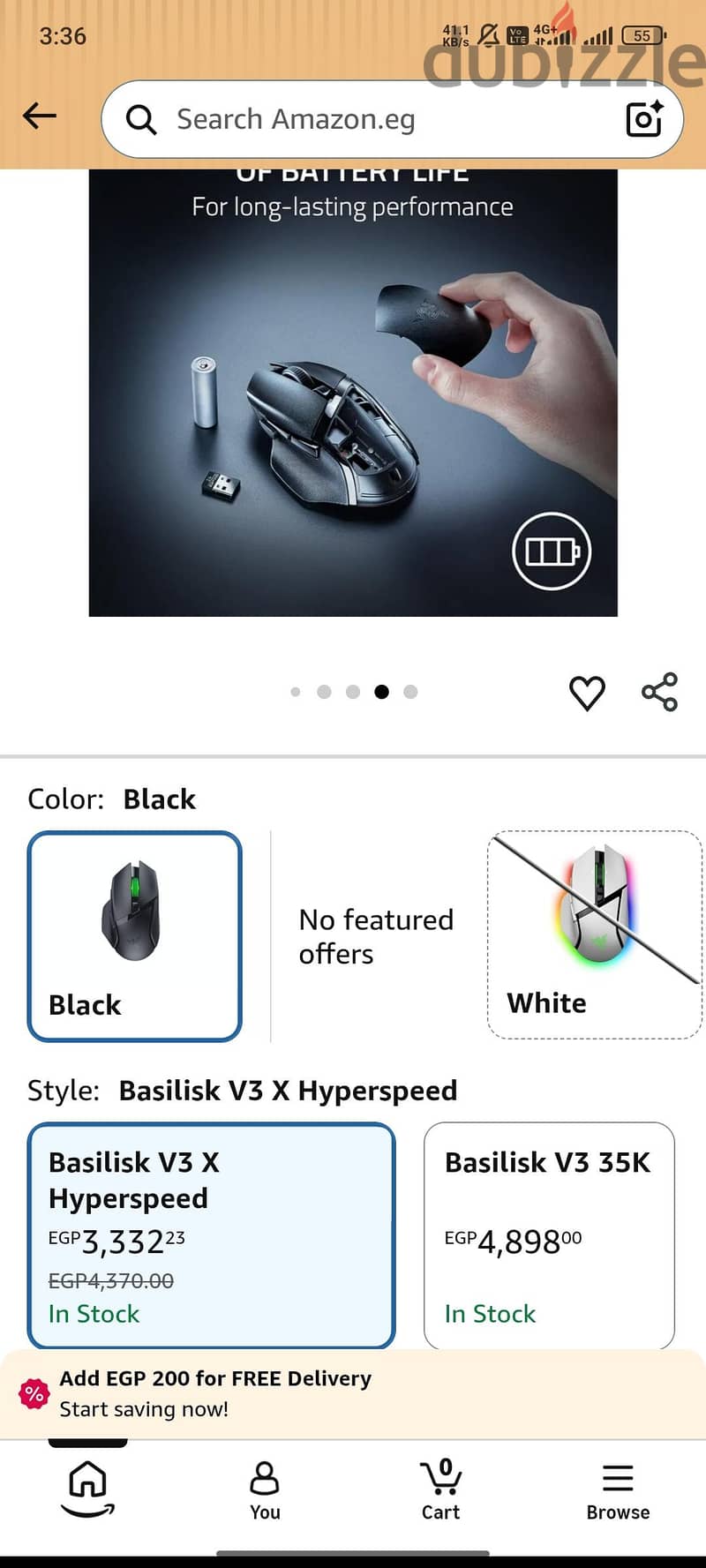Razer Basilisk V3 X HyperSpeed Wireless Gaming Mouse 3