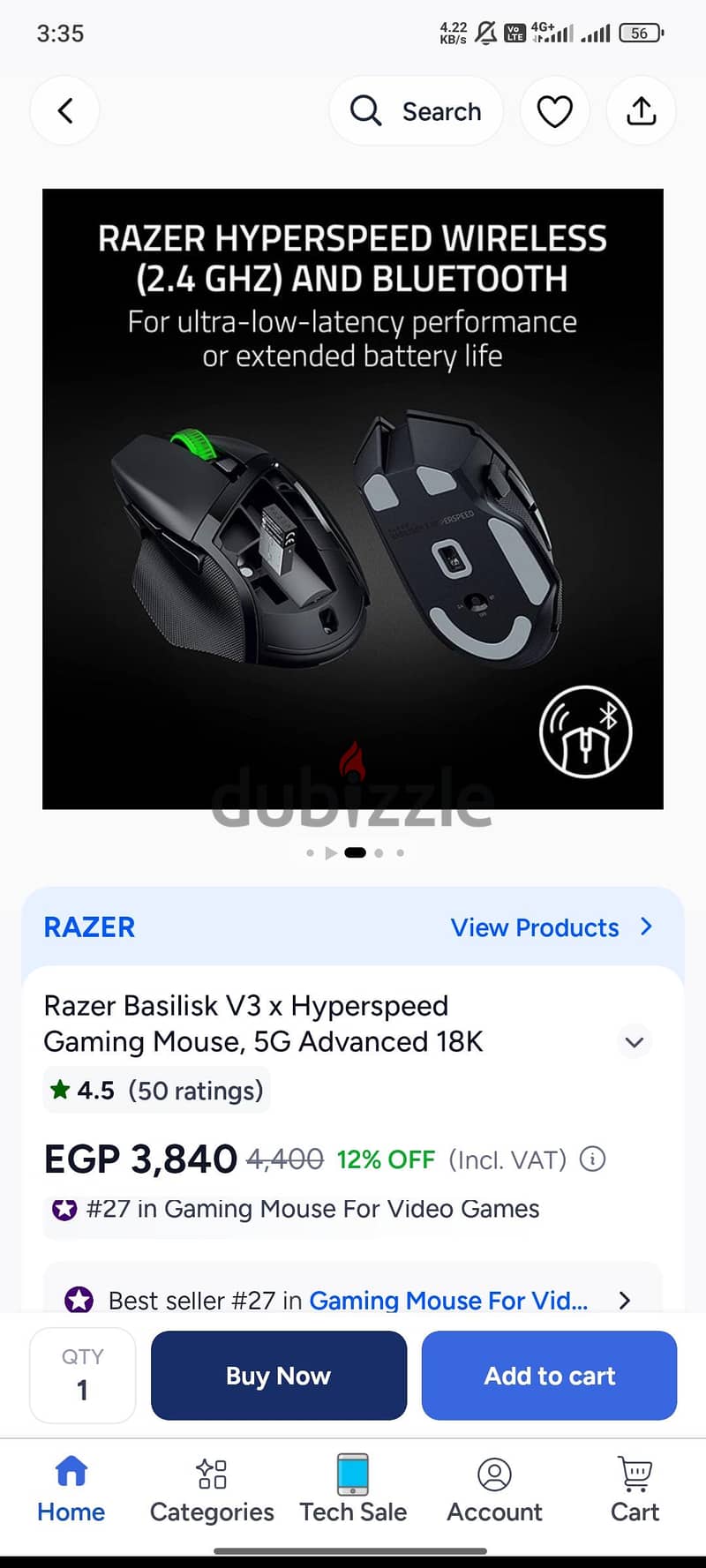 Razer Basilisk V3 X HyperSpeed Wireless Gaming Mouse 4