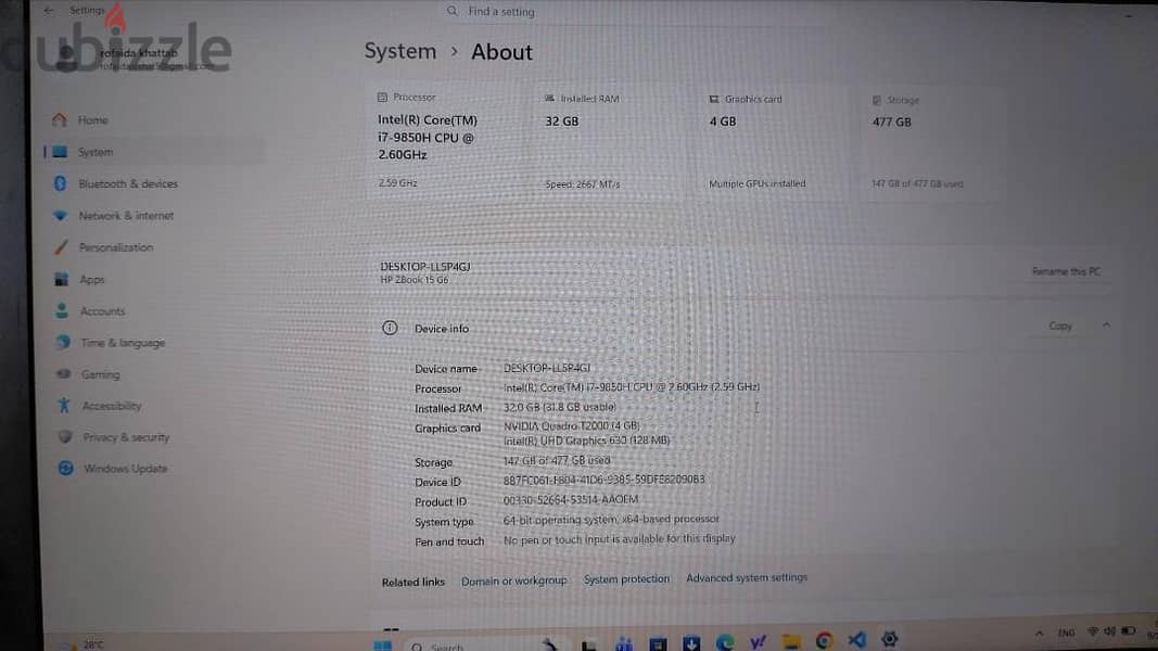 HP Zbook 15 G6 5