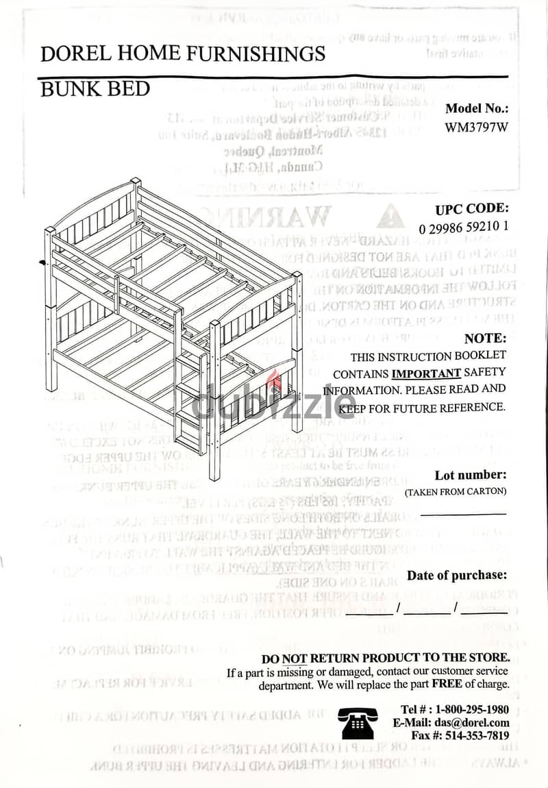 Dorel Wooden Bunk Bed 2